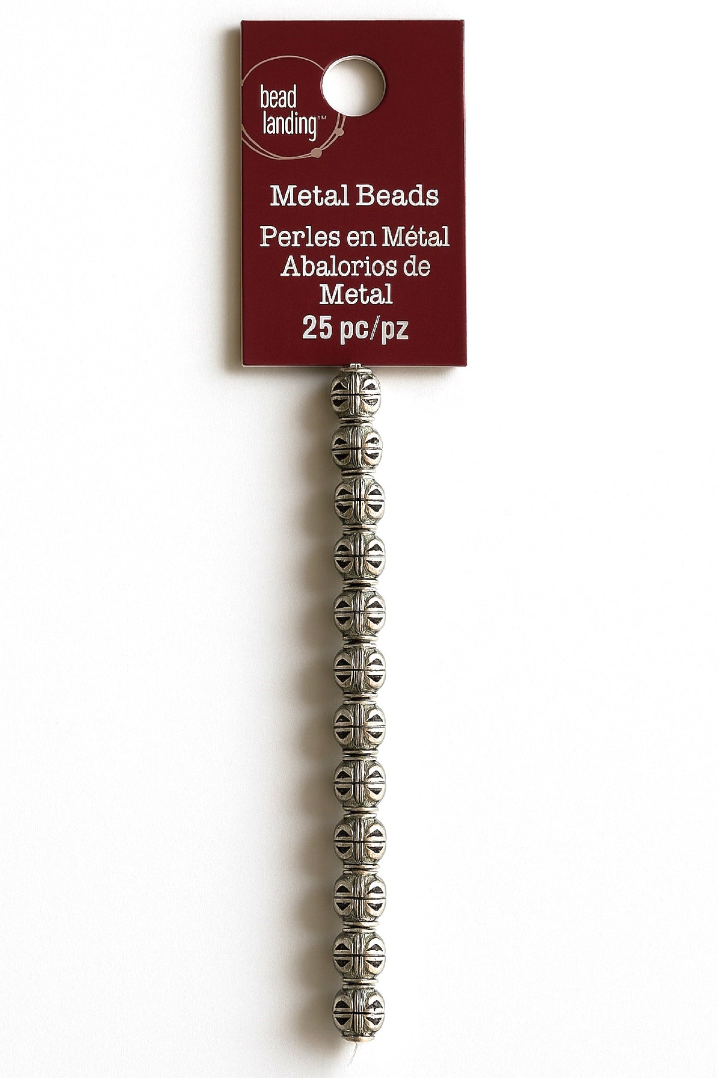 Bead Landing Metal Beads – 25 Pieces, Antique Silver Finish