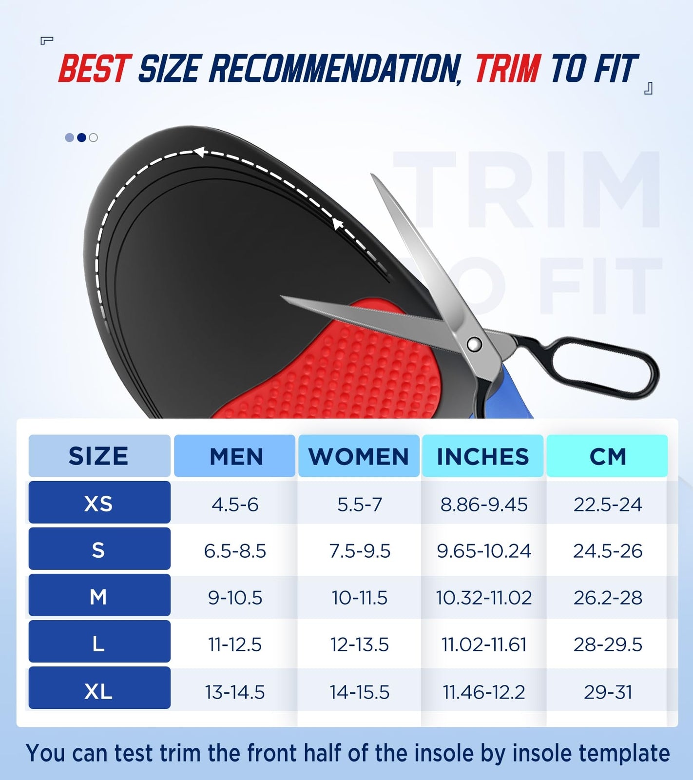 NEUPU Orthotic Insoles for Men and Women High Arch Support Foot Pain Relief