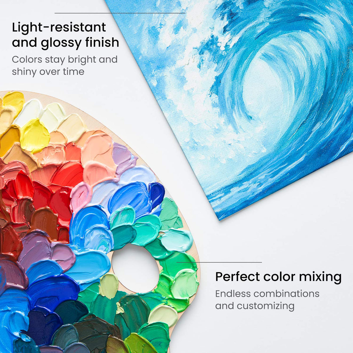 Arteza Acrylic Paint Set, 24 Colors, 22 ml