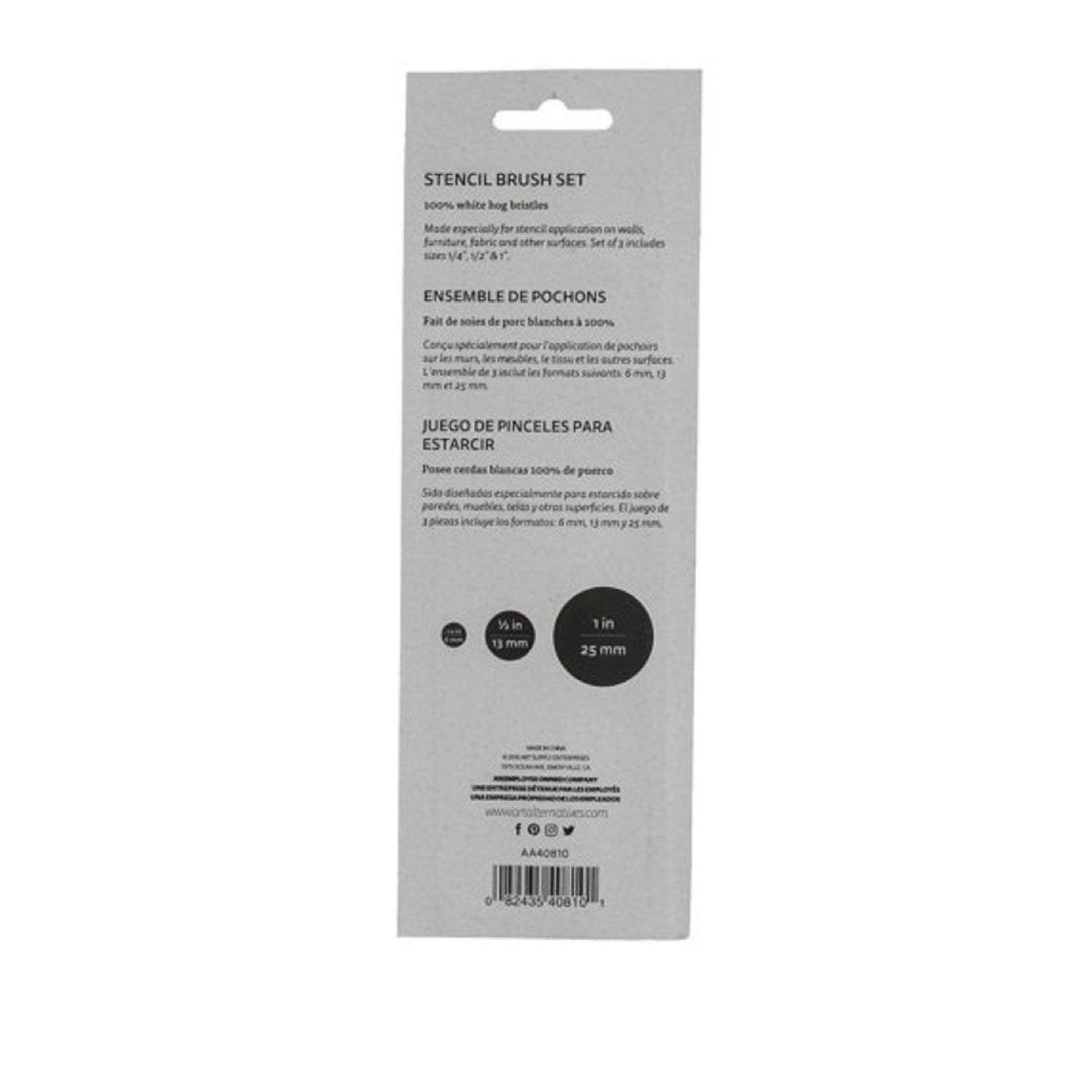 Art Alternatives - Stencil Brush - 3-Brush Set