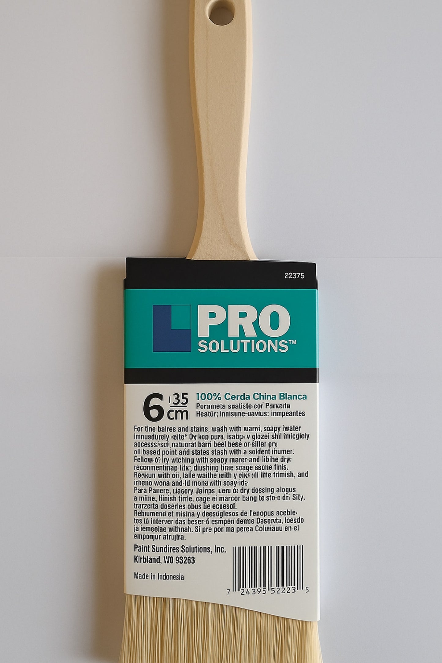 Pro Solutions White China Bristle Angle Sash Paint Brush