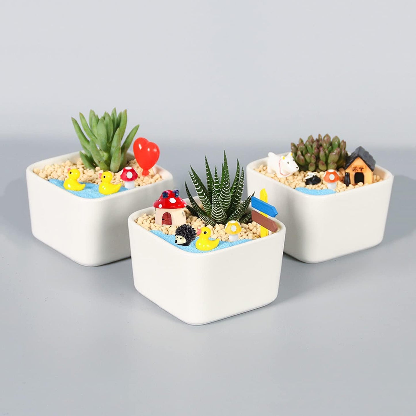 123 Pcs Fairy Garden Accessories Outdoor, Miniature Figurines, Decorations, Kit for Terrarium Supplies DIY Craft Decor