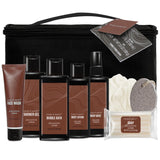 ，Father’S Day Gifts, Birthday for Men，8-Piece Gift Basket, Man Anniversary Gifts. Travel Size Toiletries with Sandalwood, Includes Body Wash，Body Lotion，Travel Bag