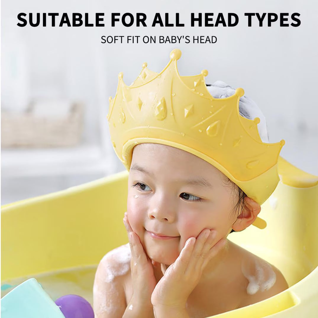 Baby Shower Cap Bathing Cap Soft Adjustable Visor Hat Safe Shampoo Shower Bathing Protection Bath Cap for Toddler, Baby, Kids, Children,Red