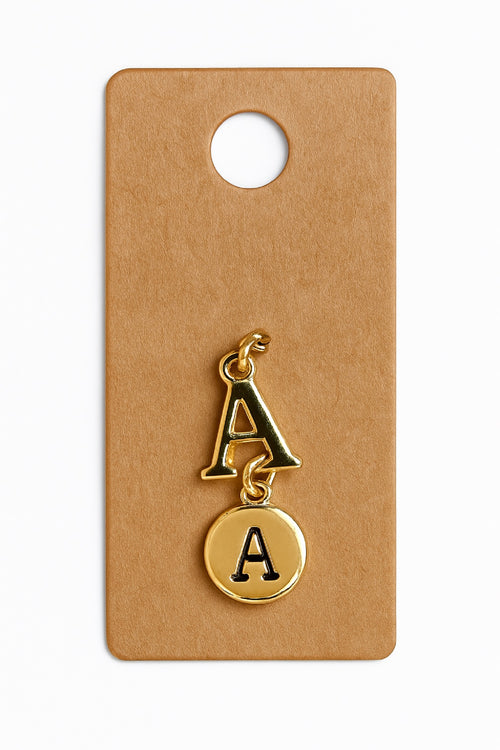 14K Gold Plated Initial Letter Charm Set – 2 pc | Charmalong  by Bead Landing