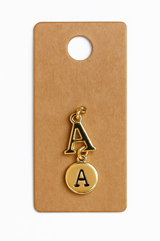 14K Gold Plated Initial Letter Charm Set – 2 pc | Charmalong  by Bead Landing