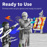 Canvases for Painting 12 Packs - 8 X 10” Blank Canvas 100% Cotton Painting Canvas Panels for Acrylic, Oil & Watercolor Paint for Canvas Painting