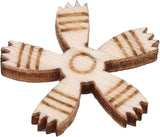 100 Pcs Unfinished Wooden Flower Wood Slice, Craft Supplies, Arts Crafting Accessories, DIY Craft Supplies, Leaf Pattern Wood Cutouts Pieces, Mini Wooden Handmade Decoration