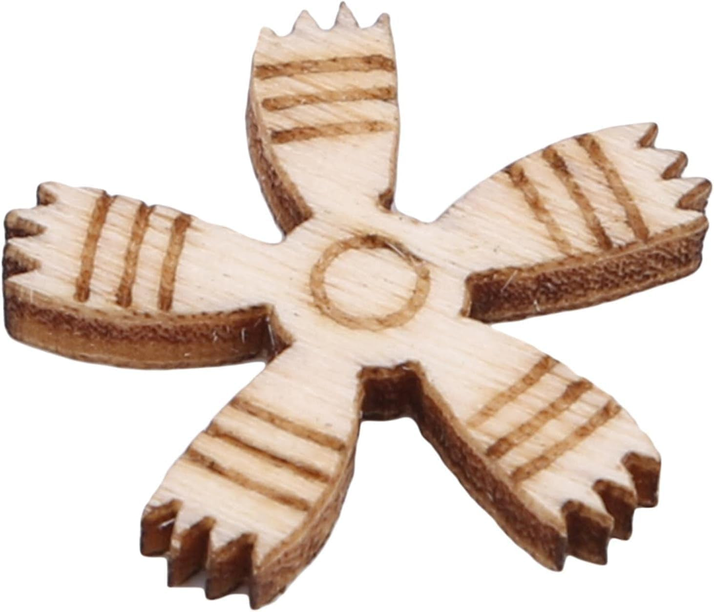 100 Pcs Unfinished Wooden Flower Wood Slice, Craft Supplies, Arts Crafting Accessories, DIY Craft Supplies, Leaf Pattern Wood Cutouts Pieces, Mini Wooden Handmade Decoration