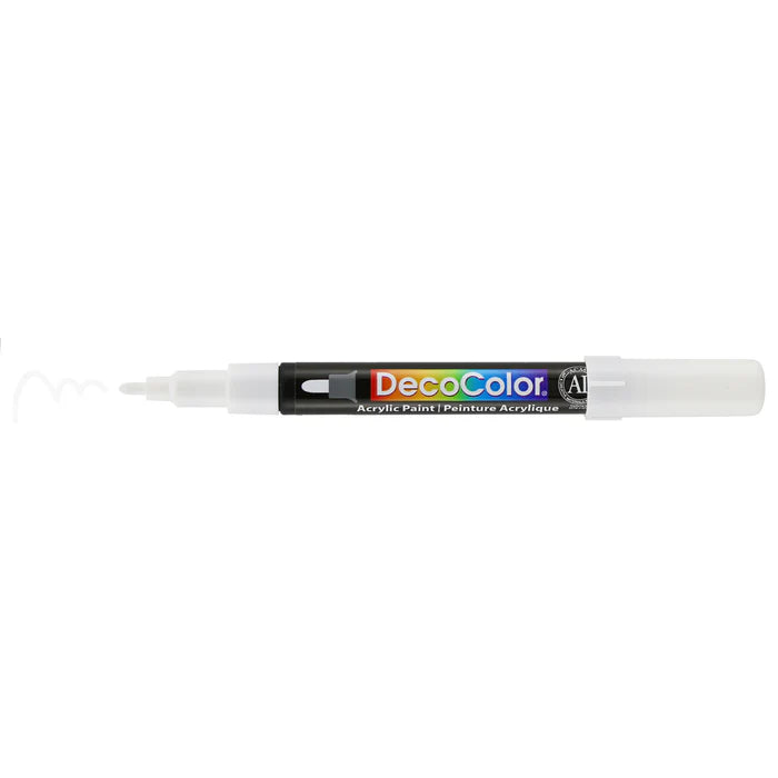 Deco Color Chisel Tip Acrylic Paint Marker, White