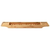 Bathtub Tray, Shower Organizer, Bathroom Accessory, Rayon from Bamboo, 27.5"L X 5.75"W X 1.75"H, Set of 2, Brown