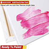 Stretched Canvas - 8 Pack 11X14 Inch, 5/8" Profile Thick Pinewood Frame, Blank White Painting Canvas for Acrylic Oil Tempera Gouache Paint, for Beginners Kids Students Artists DIY Craft/Decor