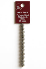 Bead Landing Metal Beads – 25 Pieces, Antique Silver Finish