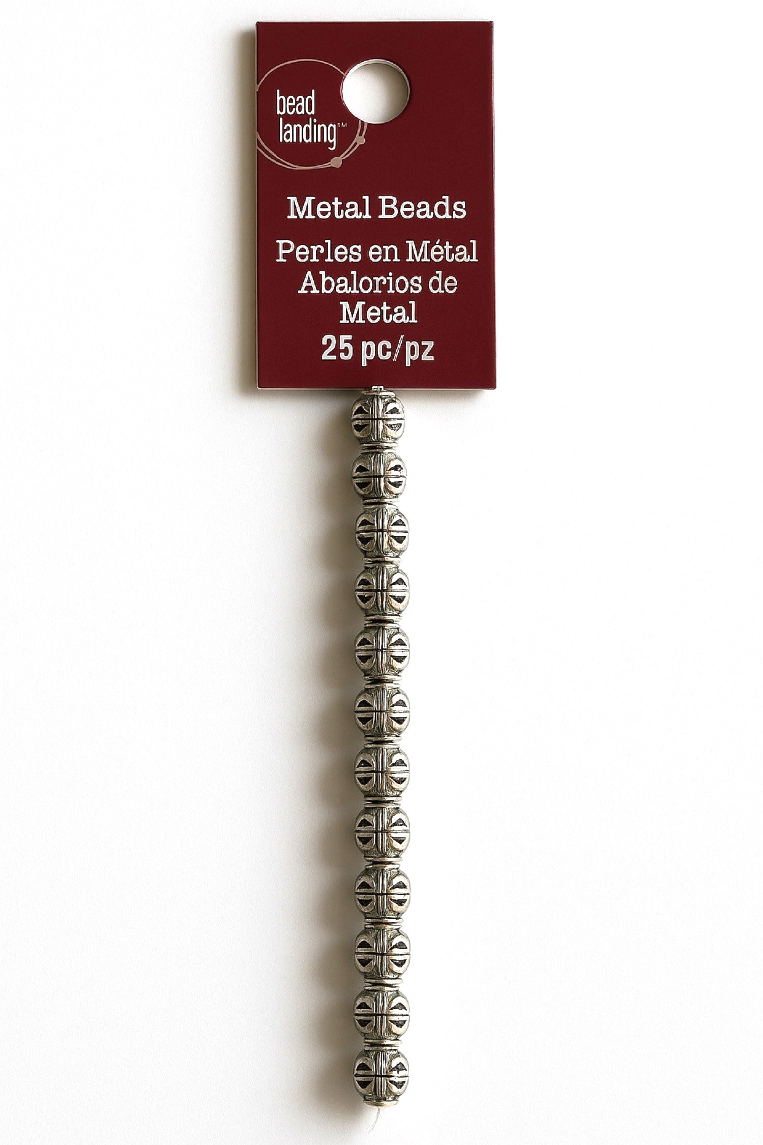 Bead Landing Metal Beads – 25 Pieces, Antique Silver Finish