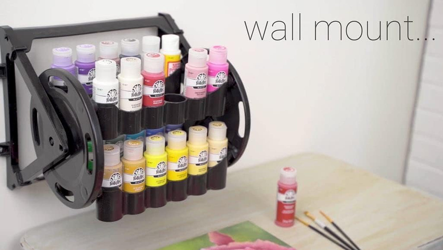 Rotational Organizer for Acrylic Storage, Holds 24 Standard 2 Fl Oz Bottles, DIY Arts & Crafts Organizer, 31100