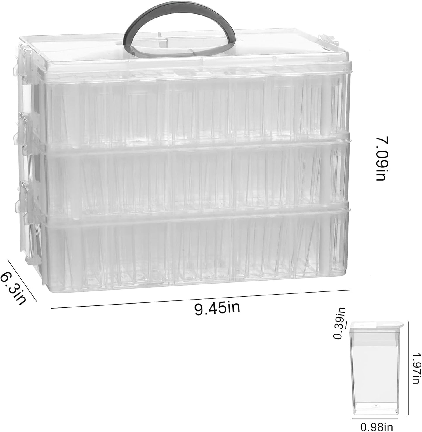 Diamond Painting Storage Container, 240 Grids, Bead Organizer for Art Supplies, Jewelry Craft Storage Box