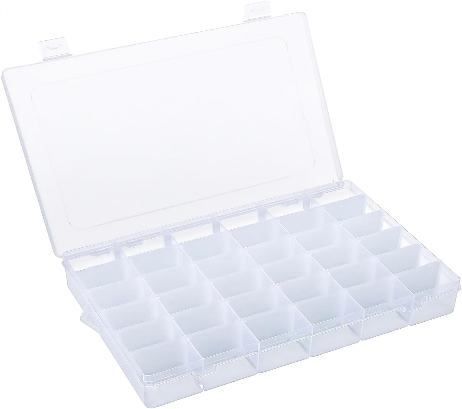 Embroidery Floss Organizer Compatible with DMC - Embroidery Thread Organizer Box, Snap-Tight Clear Cross Stitch Thread Storage Box, Removable 36 Compartments, for Small Sewing Supplies Storage