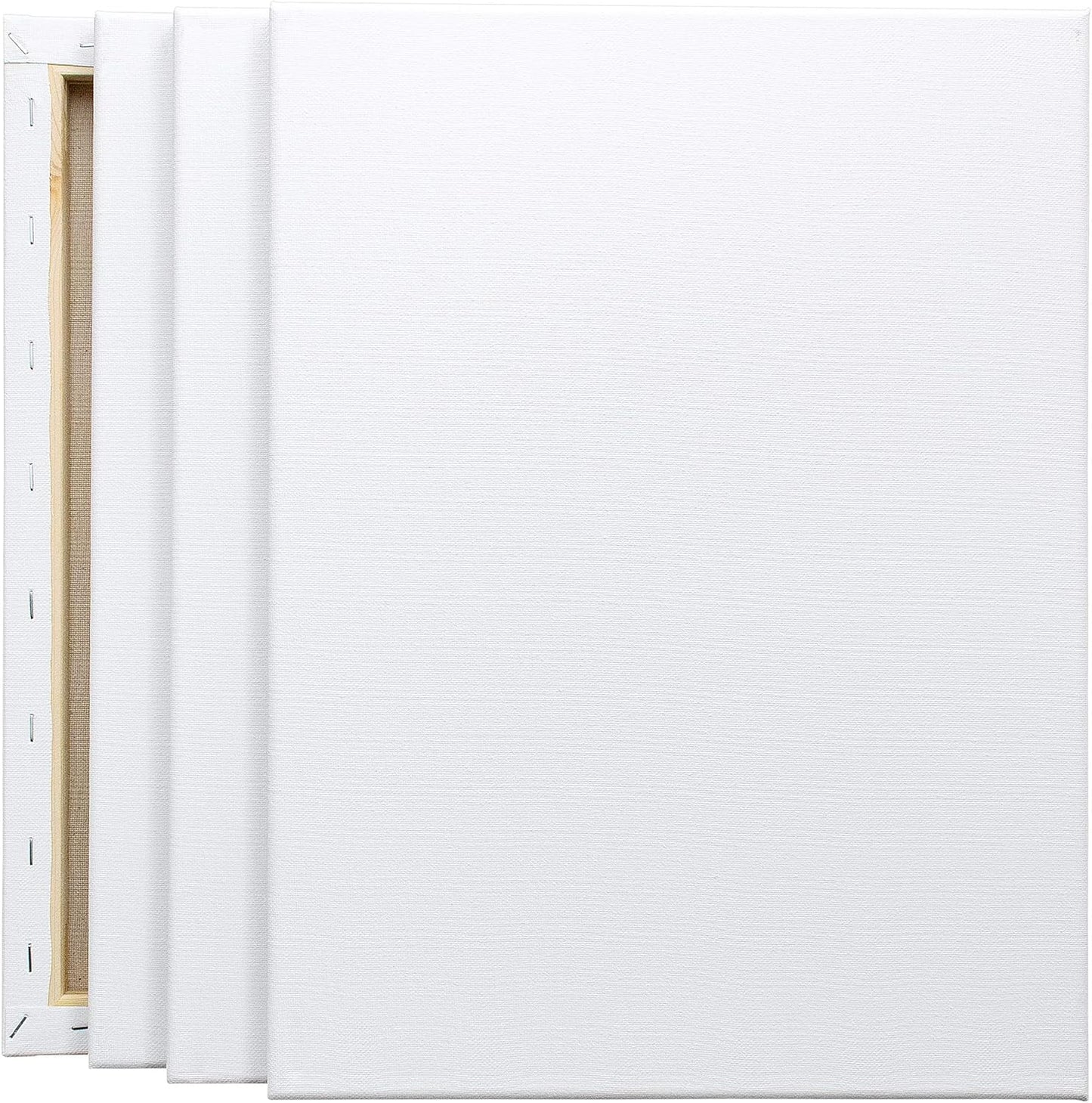 Stretched Canvas - 8 Pack 11X14 Inch, 5/8" Profile Thick Pinewood Frame, Blank White Painting Canvas for Acrylic Oil Tempera Gouache Paint, for Beginners Kids Students Artists DIY Craft/Decor