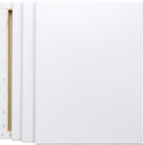 Stretched Canvas - 8 Pack 11X14 Inch, 5/8" Profile Thick Pinewood Frame, Blank White Painting Canvas for Acrylic Oil Tempera Gouache Paint, for Beginners Kids Students Artists DIY Craft/Decor