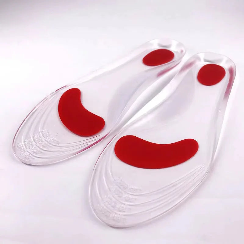 Silicon Orthopedic Insoles for Shoes Women Men Flat Foot Arch Support Shoe Pad Shock Absorption Plantar Fasciitis Relief Insoles