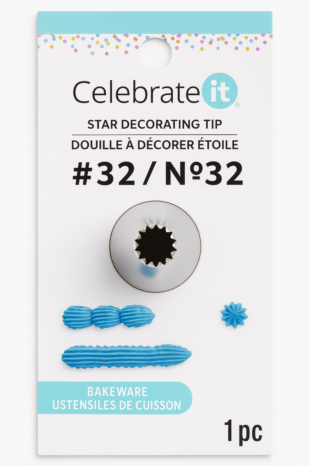 Celebrate It #32 Star Decorating Tip – Stainless Steel – 1 pc