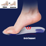 Silicon Orthopedic Insoles for Shoes Women Men Flat Foot Arch Support Shoe Pad Shock Absorption Plantar Fasciitis Relief Insoles