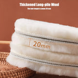 1/2 Pairs Natural Sheepskin Wool Insoles for Shoes Men Winter Feet Warm Thicken Fluffy Fleece Insoles Women Snow Boots Shoe Pad 2 Pairs Insoles Eu39-40 (250Mm)