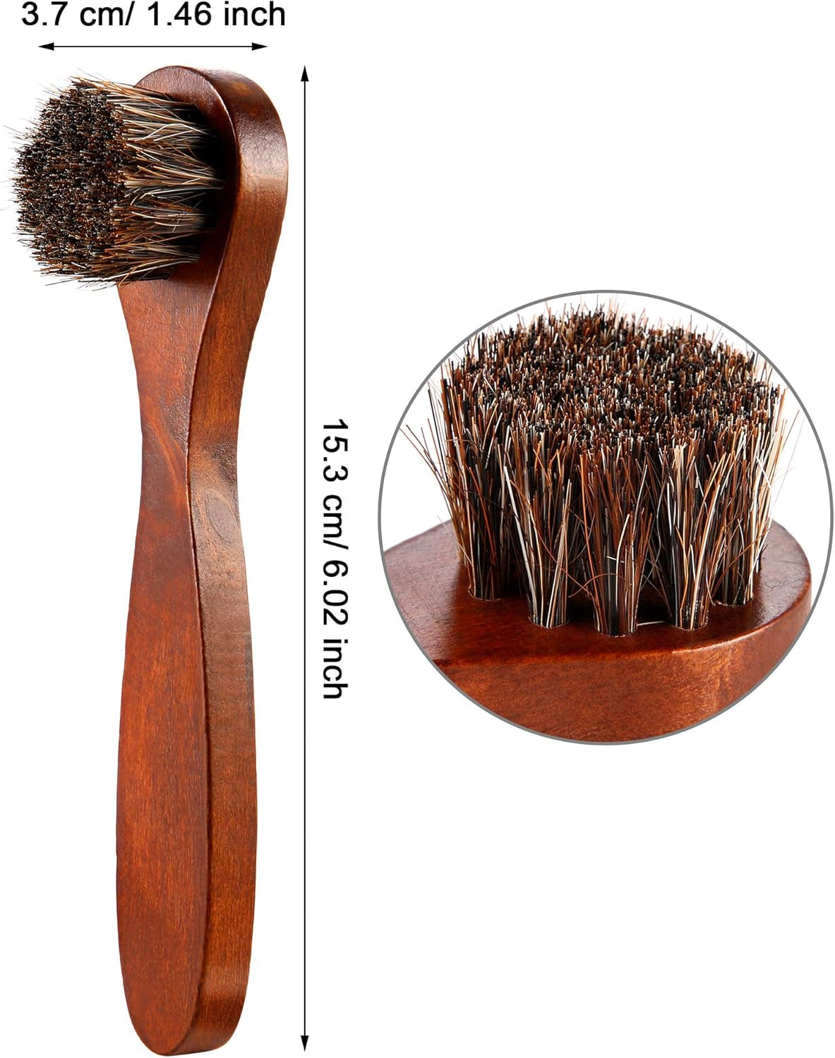 3 Pieces Horsehair Polish Applicator Brush Kit Saddle Soap Shoe Shine Brush Leather Boot Clean Dauber Applicators