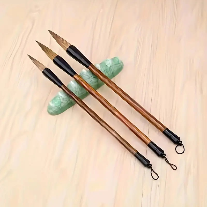 Traditional Chinese Calligraphy Brush Set – 3 Pieces  size 27cm/10.6in