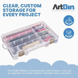 ArtBin Medium Solutions Box with 12 Dividers, Clear, Clear