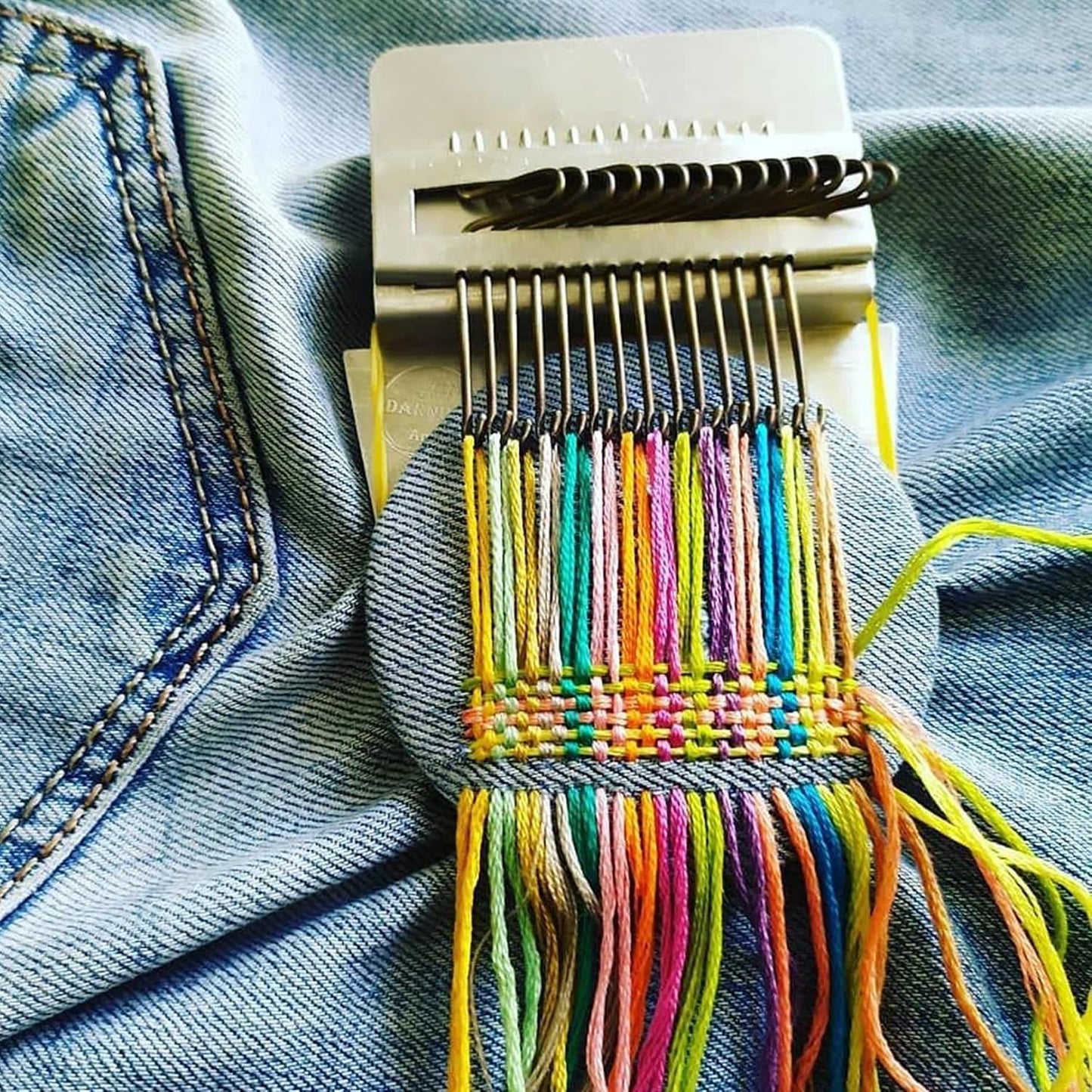 Knit Patch Kit, Knitpatch Patchmaker 2.0 Kit-Knitting for Beginners, Portable Patch Darning Kits, Patchwork Weaving Tool Set for Quickly Sewing Repair, Sewing (14 Hooks)