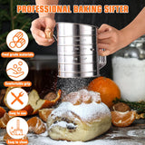 Biscuit Cutter Set,10Pcs Stainless Steel Pastry Blender Set with Pastry Cutter,5Pcs Biscuit Cutter,Dough Cutter,3 Cup Flour Sifter,Baking Mat and Fine Mesh Strainer for Cooking Cookies and Donuts