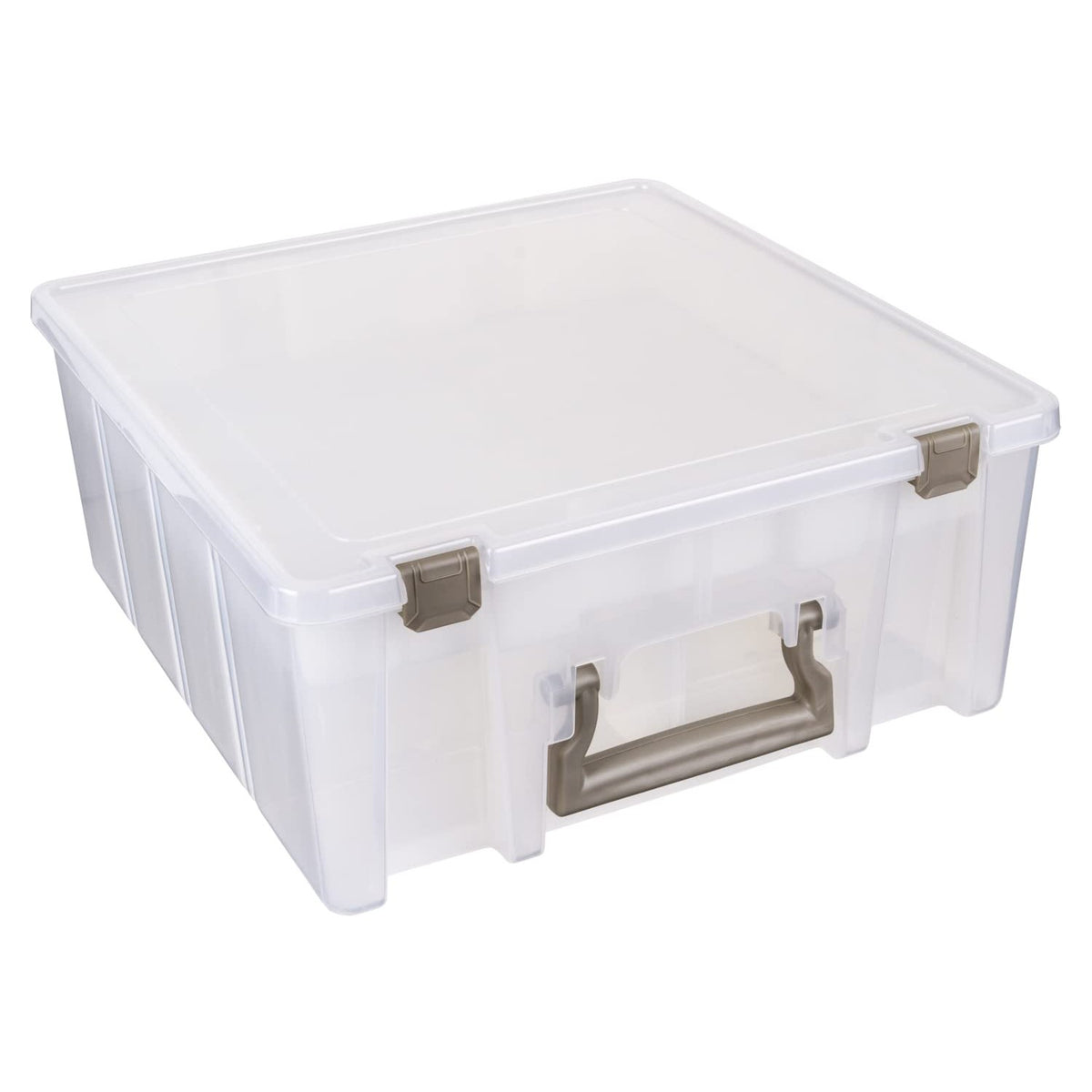 ArtBin 6899AZ Super Satchel Double Deep with Lift-Out Tray, Clear, Clear, 1 satchel
