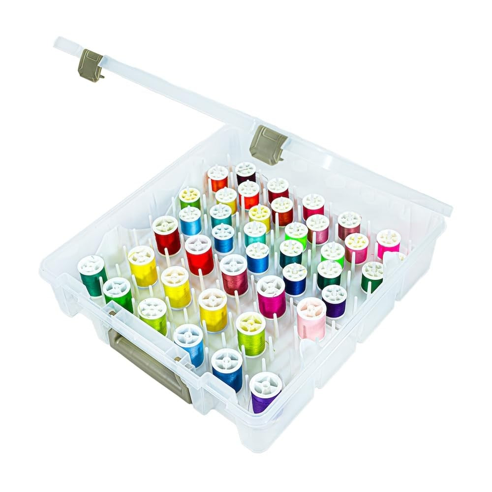 ArtBin Super Satchel Thread Box, 108 Pegs, Clear, Clear