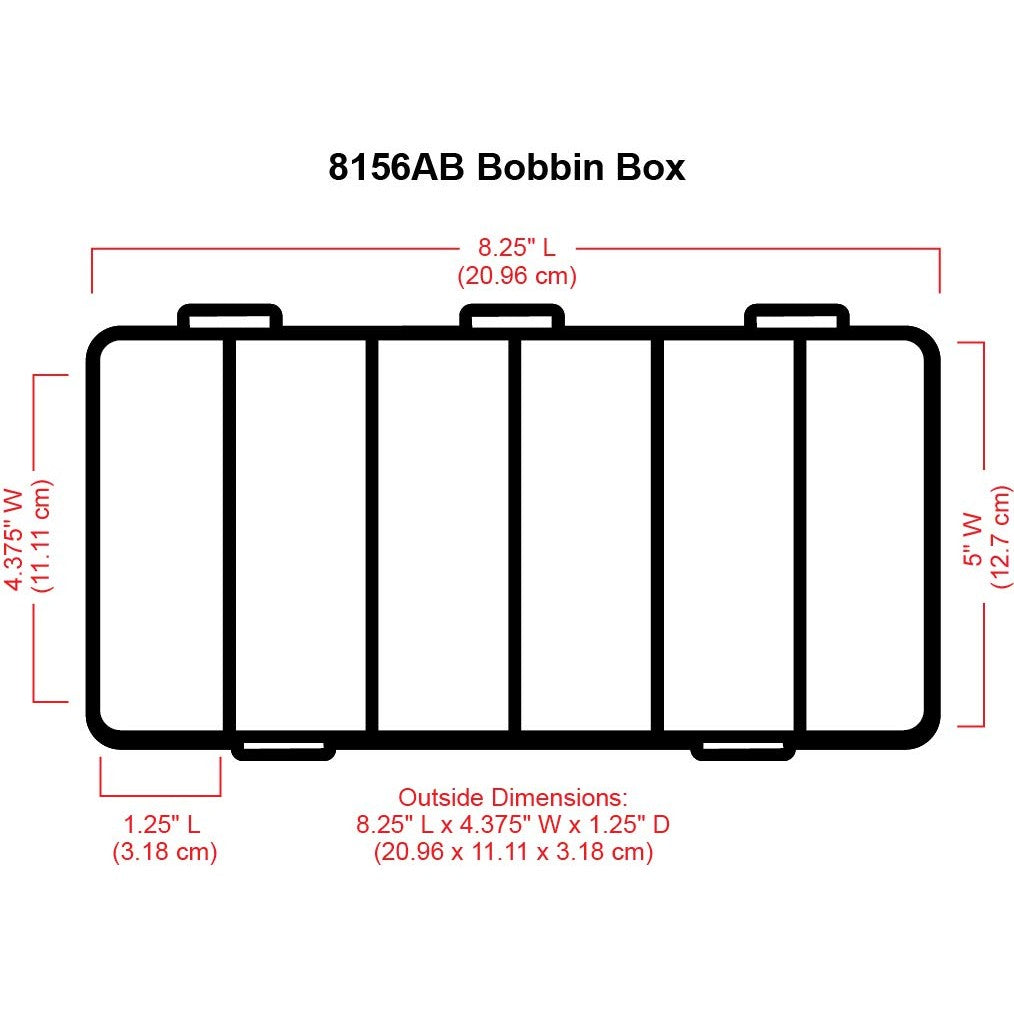 ArtBin 8156AB Large Bobbin Box, Clear, Clear