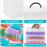 Diamond Painting Storage Container, 240 Grids, Bead Organizer for Art Supplies, Jewelry Craft Storage Box