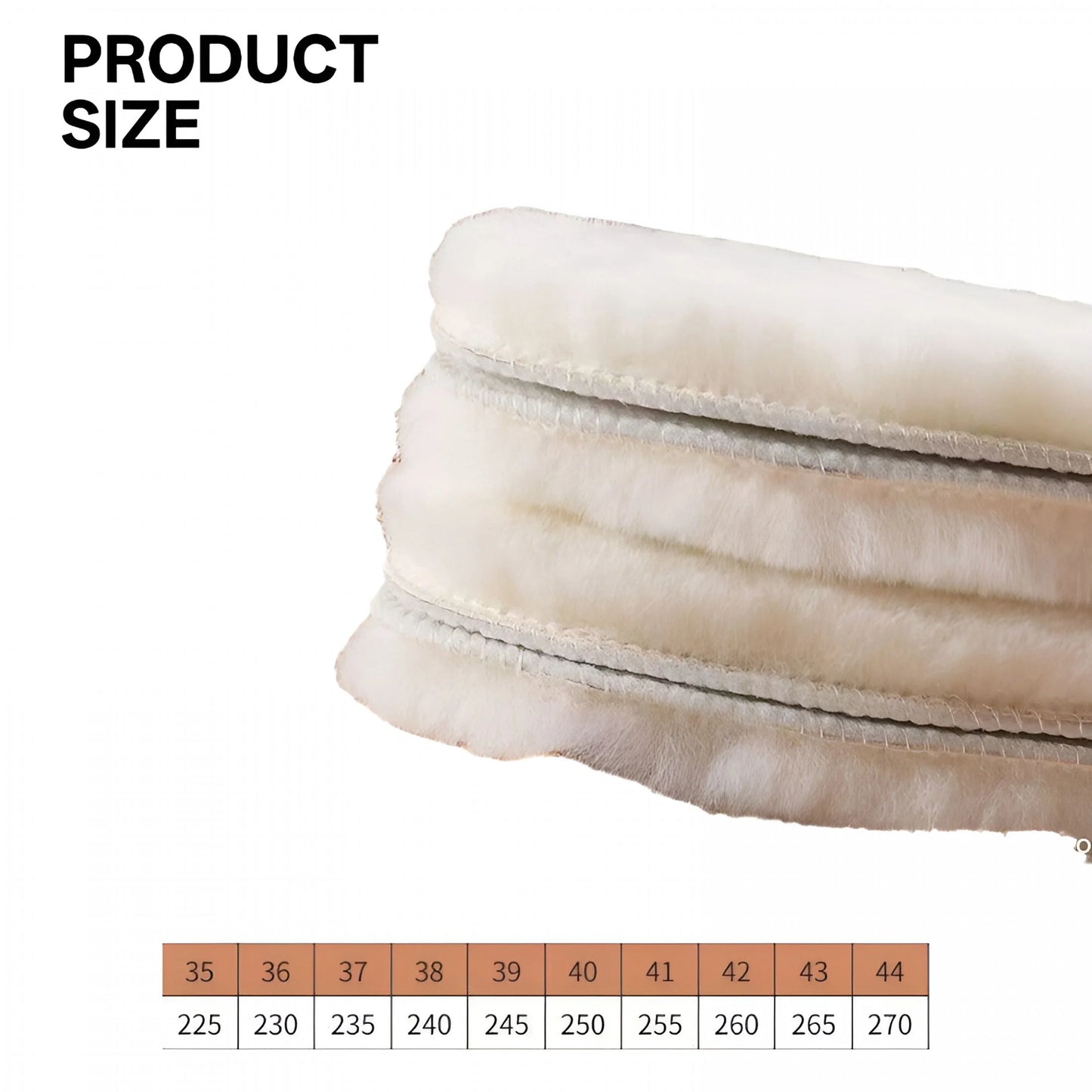 1/2 Pairs Natural Sheepskin Wool Insoles for Shoes Men Winter Feet Warm Thicken Fluffy Fleece Insoles Women Snow Boots Shoe Pad 2 Pairs Insoles Eu39-40 (250Mm)