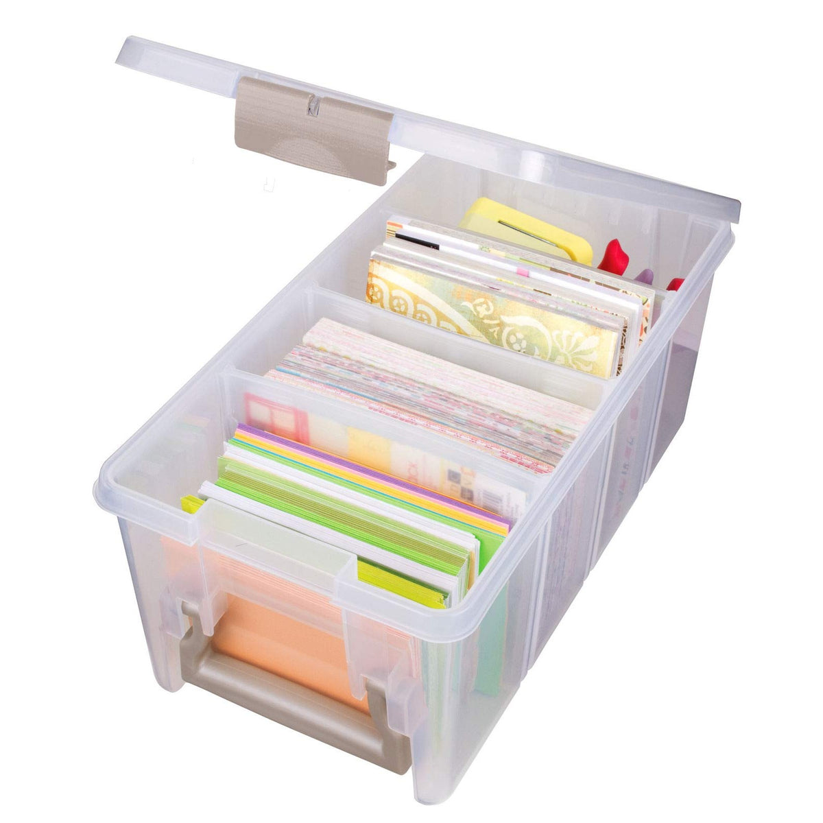 ArtBin Semi Satchel with 3 Dividers, Clear, Clear