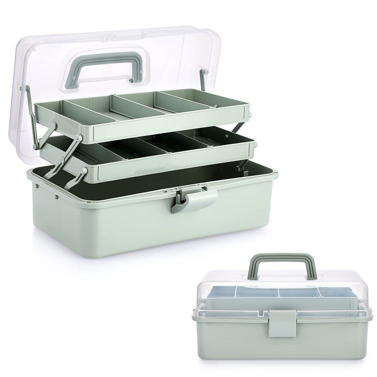 BTSKY 3-Layer Craft Box, Haze Green, Haze green