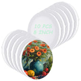 LOPYXBR Round Canvas Boards, 8 in, 10-Pack