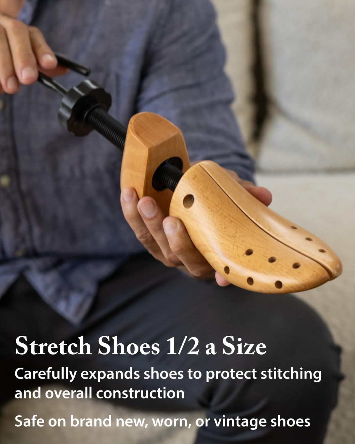 FootFitter Professional 2-Way Shoe Stretcher, Length and Width product photo 3
