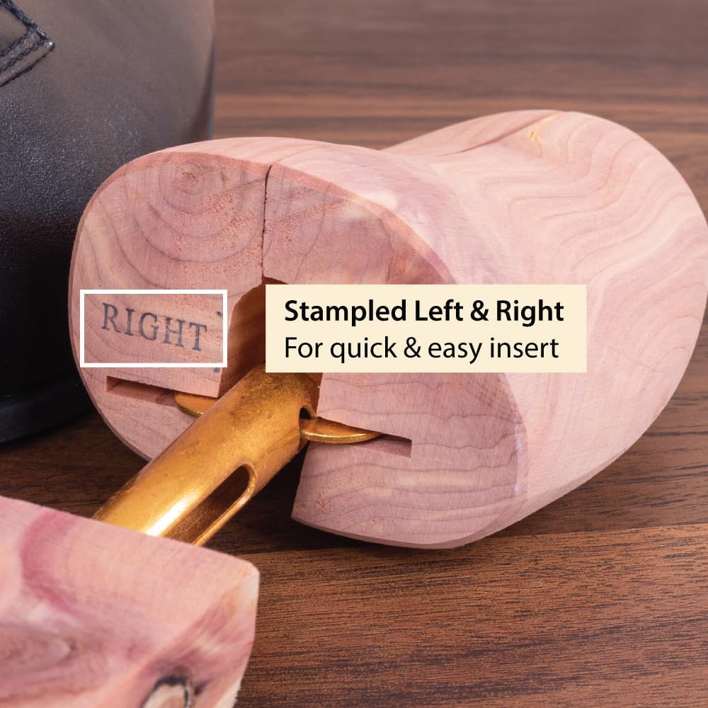 FootFitter Cedar Shoe Trees, Split Toe Wide Heel product photo 5