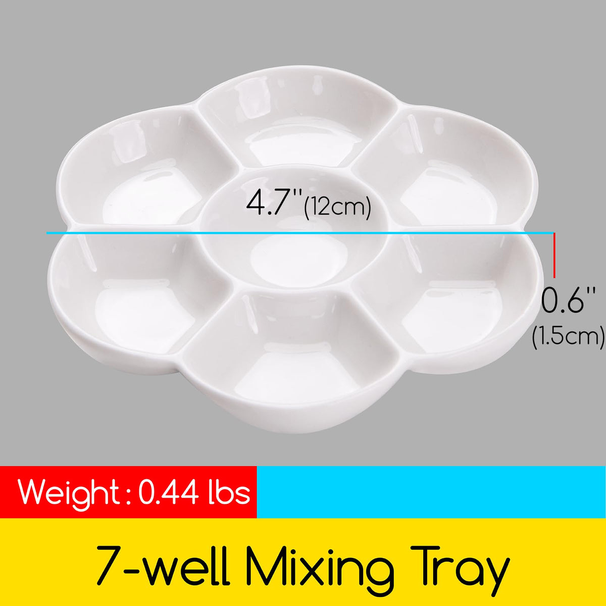 MEEDEN Ceramic 7-Well Paint Palette