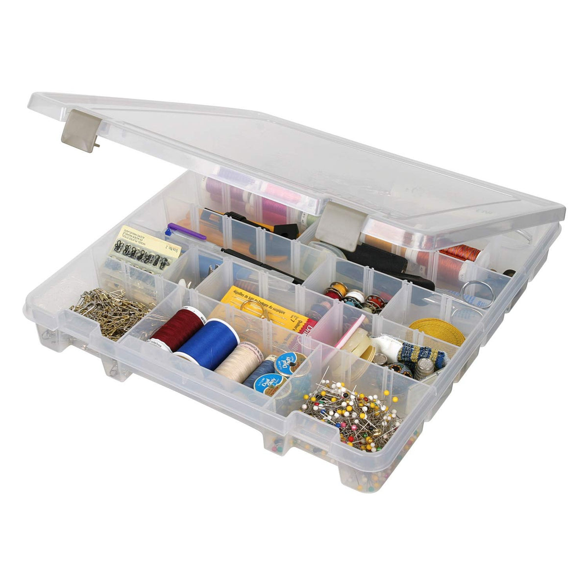 ArtBin Super Satchel Slim with 20 Dividers, Clear, Clear