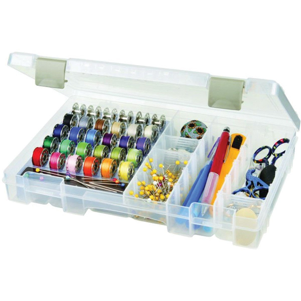 ArtBin Sew-lutions Bobbin and Supply Box, Clear, Clear
