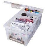 ArtBin Semi Satchel with 3 Dividers, Clear, Clear