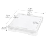 IRIS USA 12 x 12 Thick Scrapbook Case, 6-Pack, Clear, 6 cases