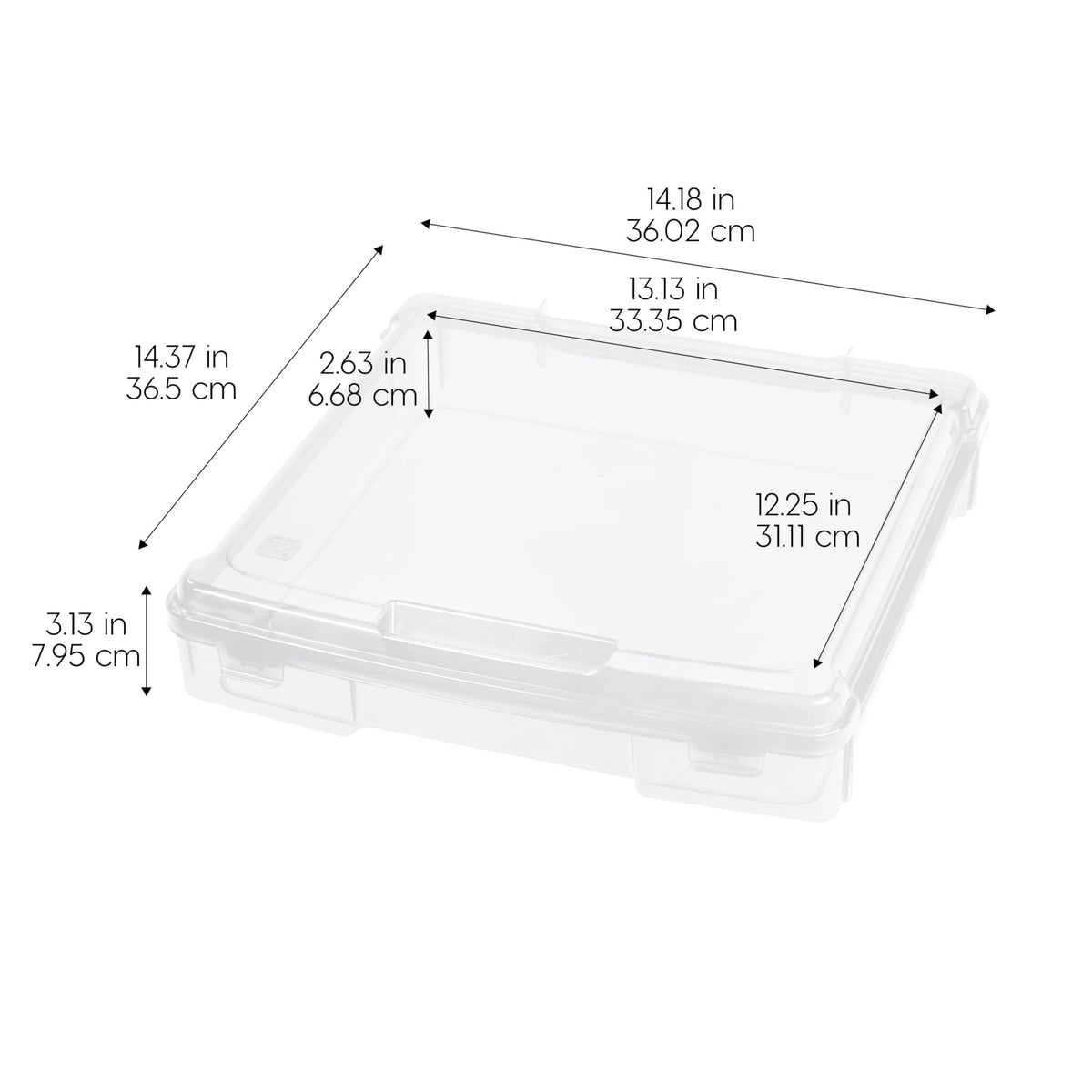 IRIS USA 12 x 12 Thick Scrapbook Case, 6-Pack, Clear, 6 cases