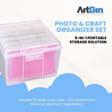 ArtBin 6947ZZ Photo and Craft Organizer Set, Clear, 1 set