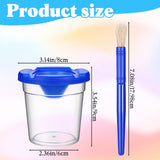 Paint Cups with Lids and Brushes, 20-Pack